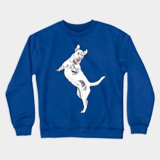 Marshall the White Labrador Retriever - Blue Crewneck Sweatshirt